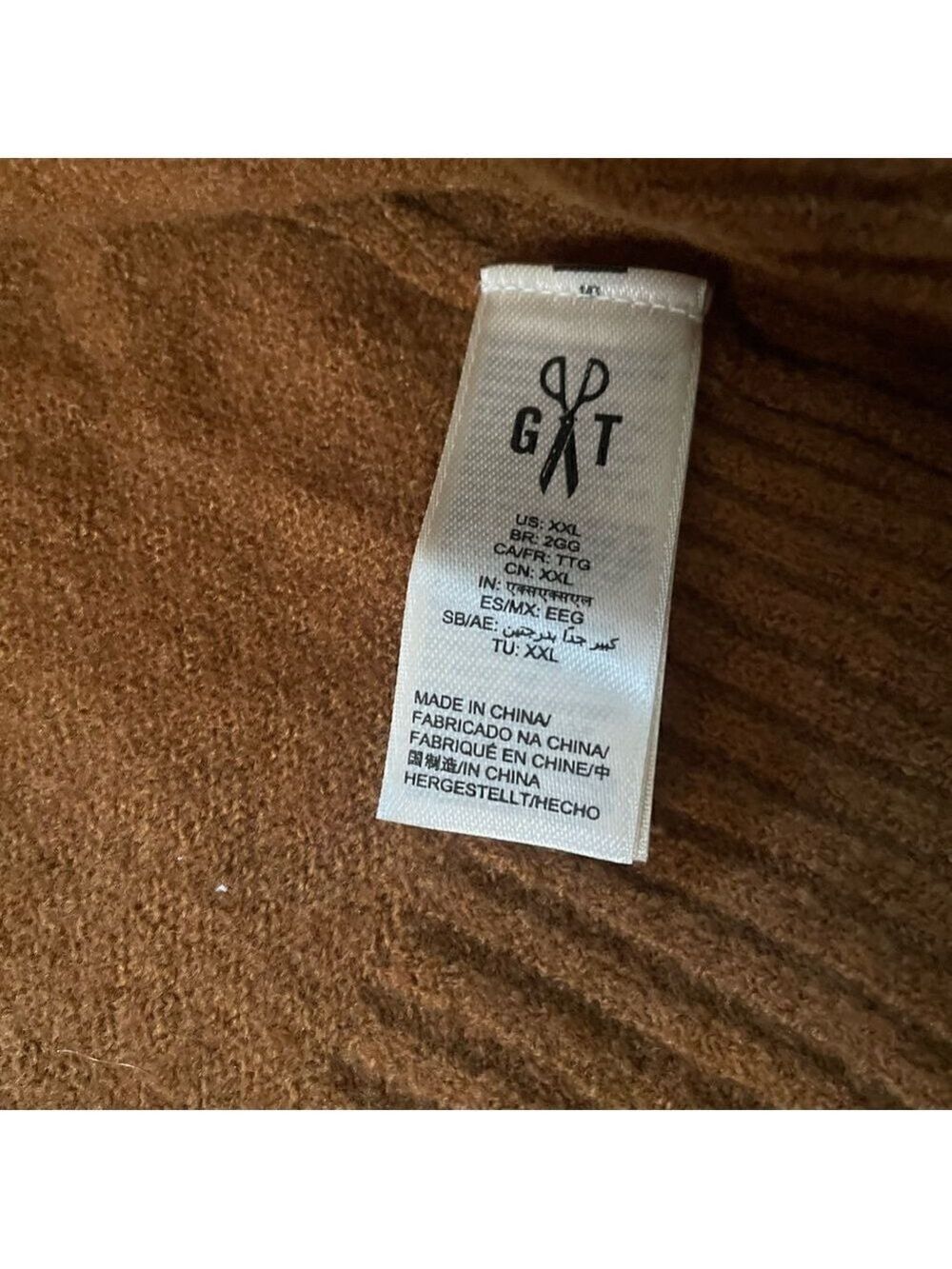 Men's V-Neck Sweater XXL Toffee Brown - Picture 4 of 8